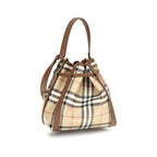 Beige Calf Leather Bos Taurus Backet Bag