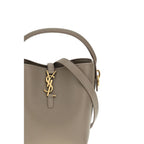 Beige Calf Leather Bos Taurus Backet Bag