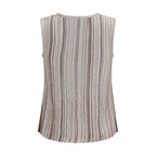 Multicolor Rayon Sleeveles T-Shirt
