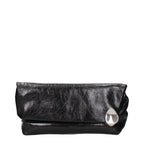 Black Leather Clutch Bag
