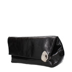 Black Leather Clutch Bag