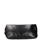 Black Leather Clutch Bag