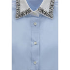 Blue Cotton Dress Shirt