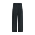 Black Silk Casual Pants