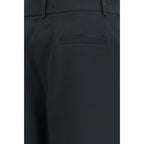 Black Silk Casual Pants