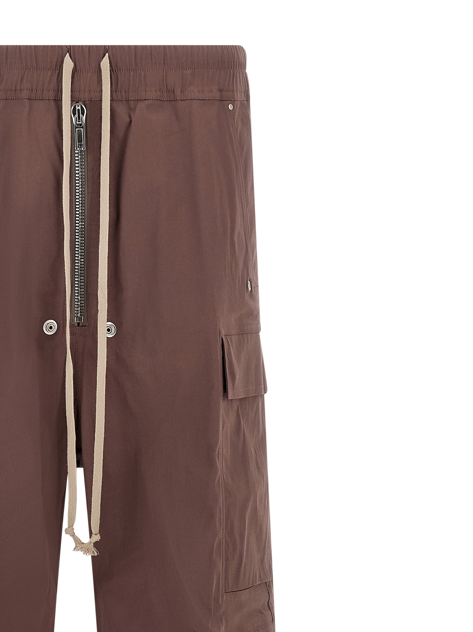 Brown Cotton Flared Pants