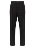 Black Cotton Casual Pants