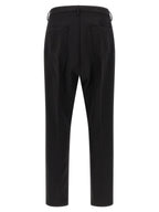 Black Cotton Casual Pants