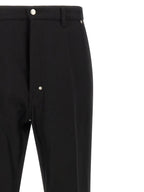 Black Cotton Casual Pants