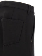 Black Cotton Casual Pants
