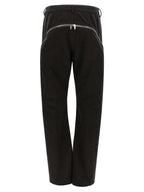 Black Cotton Flared Pants