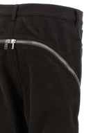 Black Cotton Flared Pants
