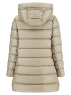 Beige Polyamide Full-Length Jacket
