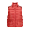Red Polyamide Sleeveless Jacket