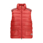 Red Polyamide Sleeveless Jacket