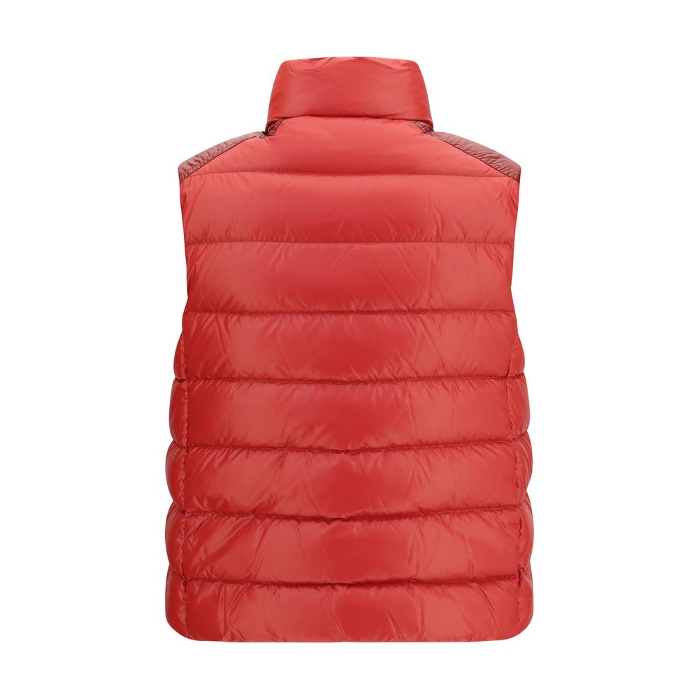 Red Polyamide Sleeveless Jacket