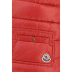 Red Polyamide Sleeveless Jacket