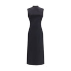 Black Wool Oves Aries Casual Dress
