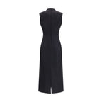 Black Wool Oves Aries Casual Dress