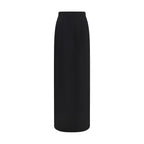 Black Wool Oves Aries Long Skirt