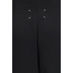 Black Wool Oves Aries Long Skirt
