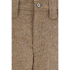 Beige Wool Oves Aries Casual Pants