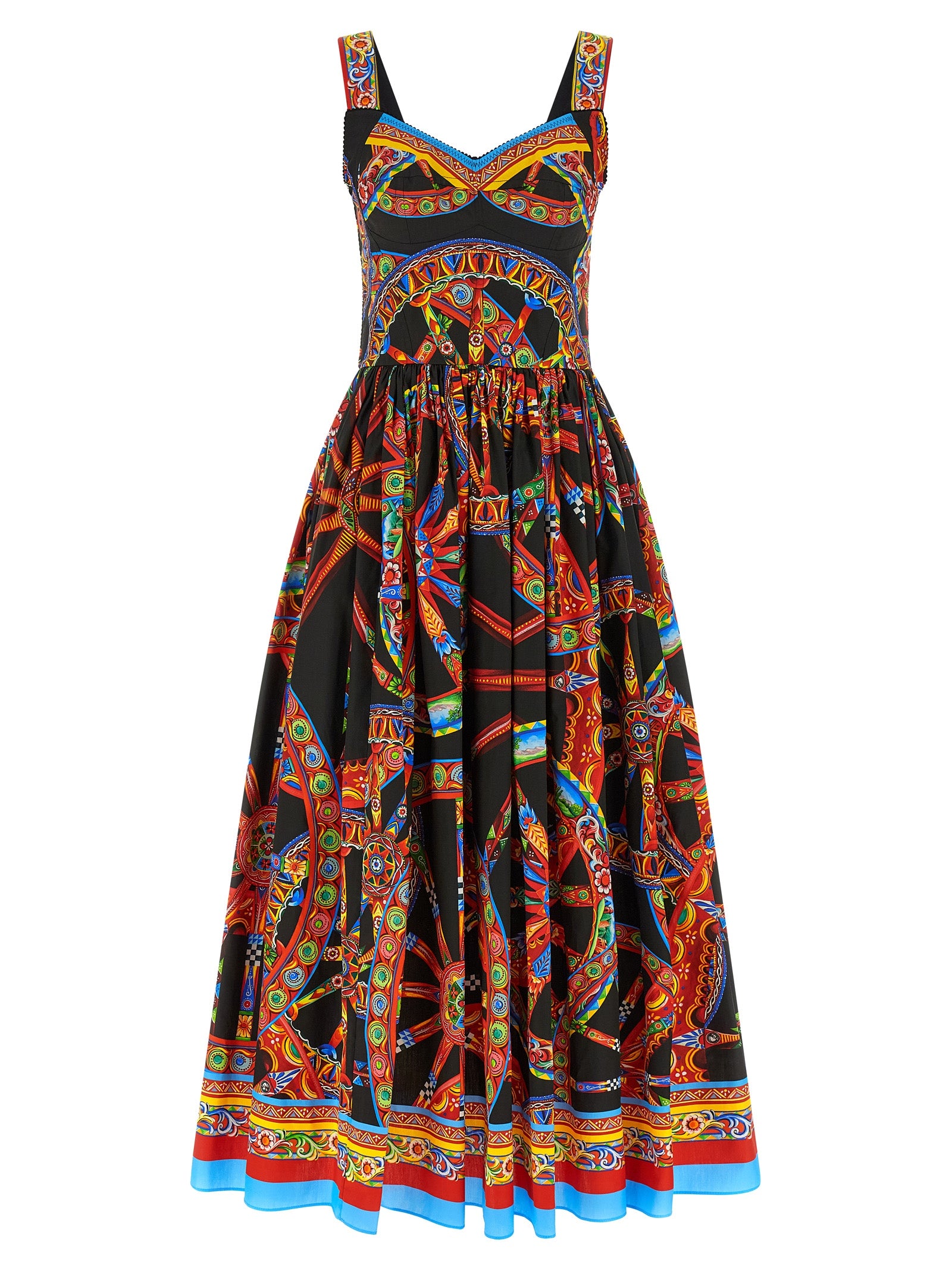 Multicolor Cotton Long Dress
