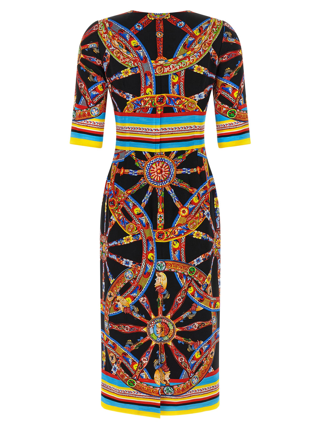 Multicolor Silk Midi Dress