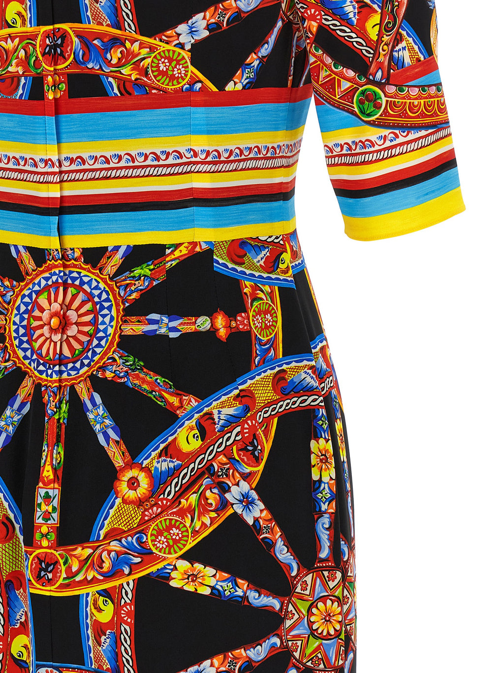 Multicolor Silk Midi Dress