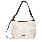 Beige Fabric Crossbody Bag