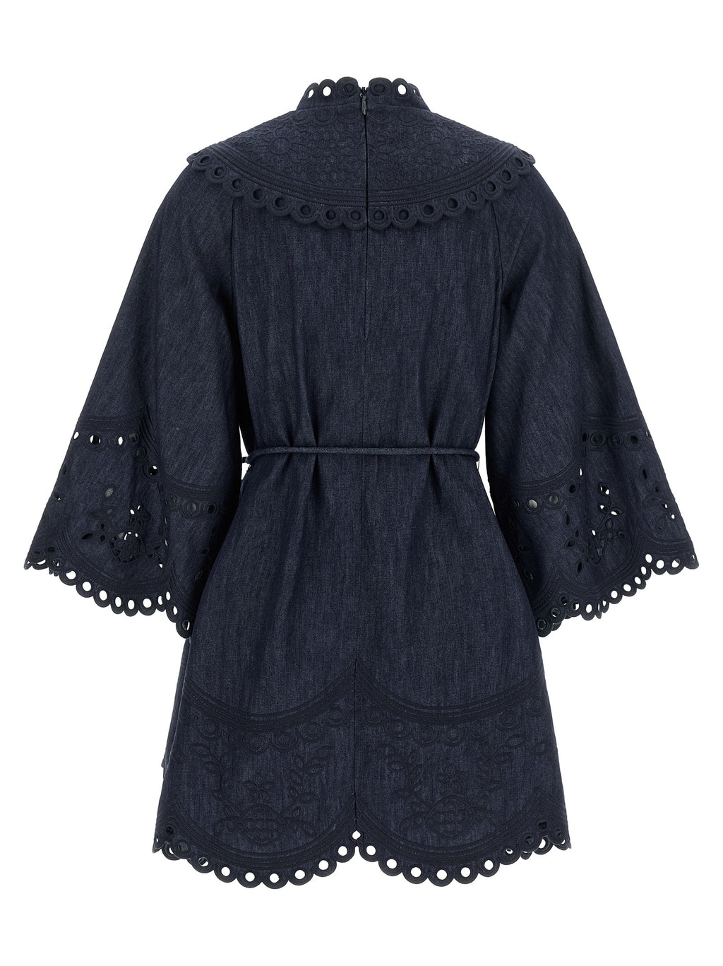 Blue Cotton Short Dress