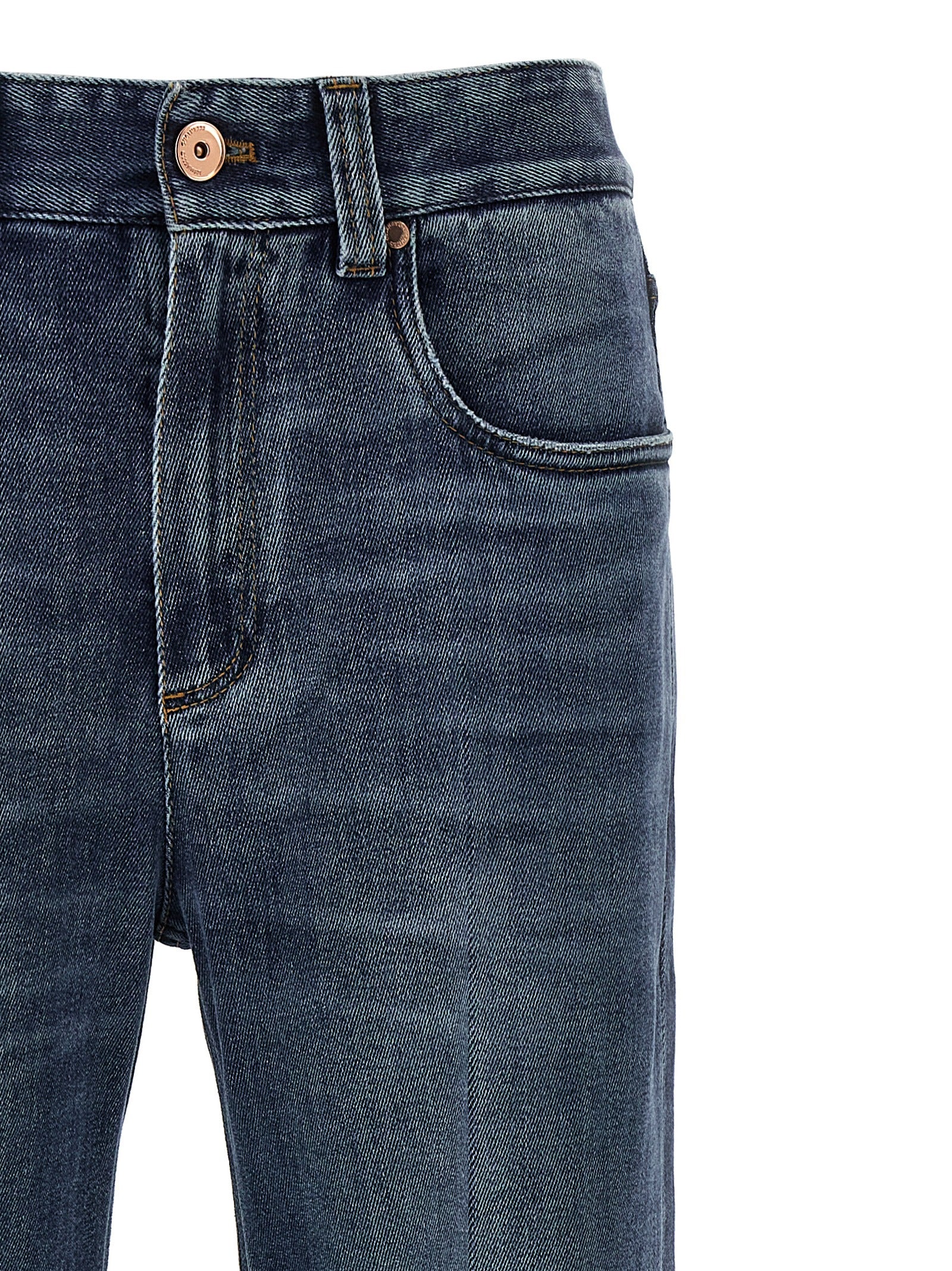 Blue Cotton Relaxed Fit Jeans