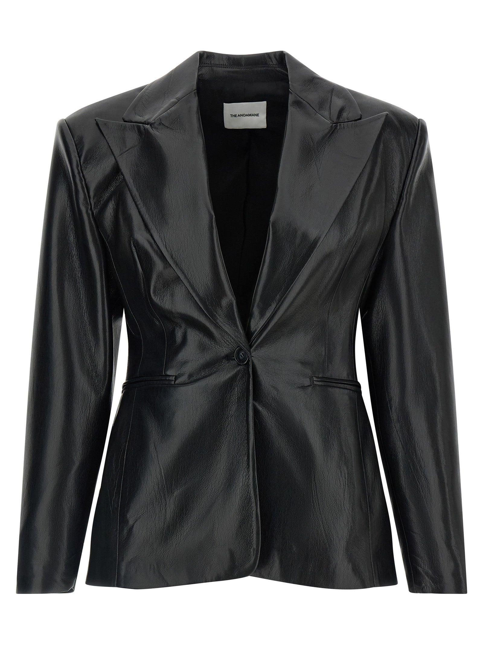 Black Polyester Blazer
