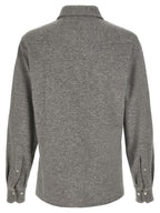 Gray Cashmere Blouse