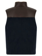 Blue Wool Sleeveless Jacket