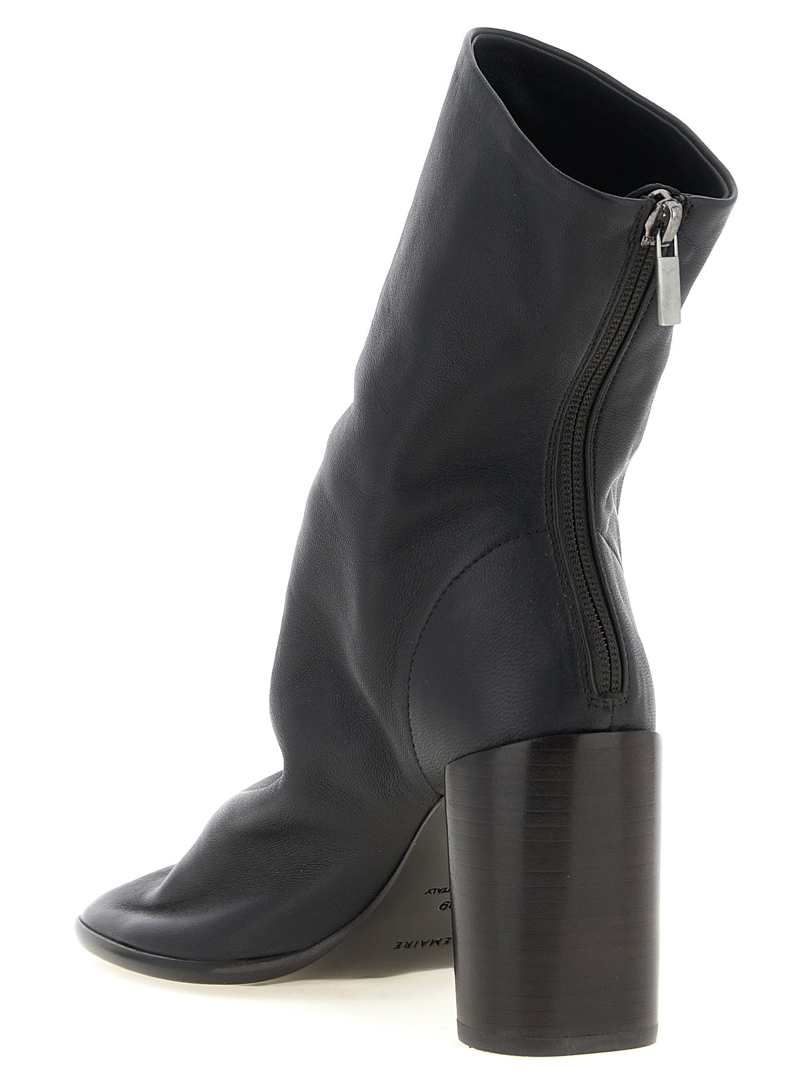 Brown Lamb Leather Ankle Boots
