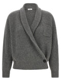 Gray Cashmere Cardigan