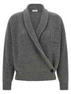 Gray Cashmere Cardigan