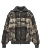 Gray Fabric Cardigan