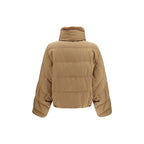 Beige Goose Down Full-Length Jacket