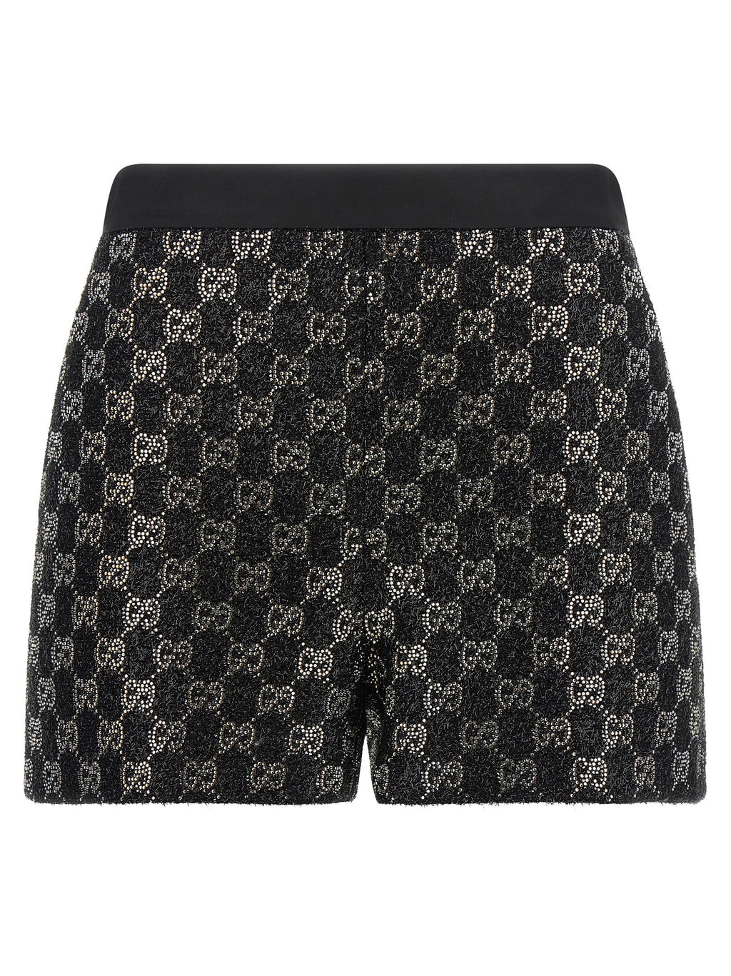 Black Viscose Short And Mini Shorts
