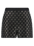 Black Viscose Short And Mini Shorts