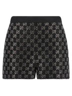 Black Viscose Short And Mini Shorts