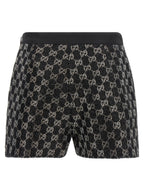 Black Viscose Short And Mini Shorts