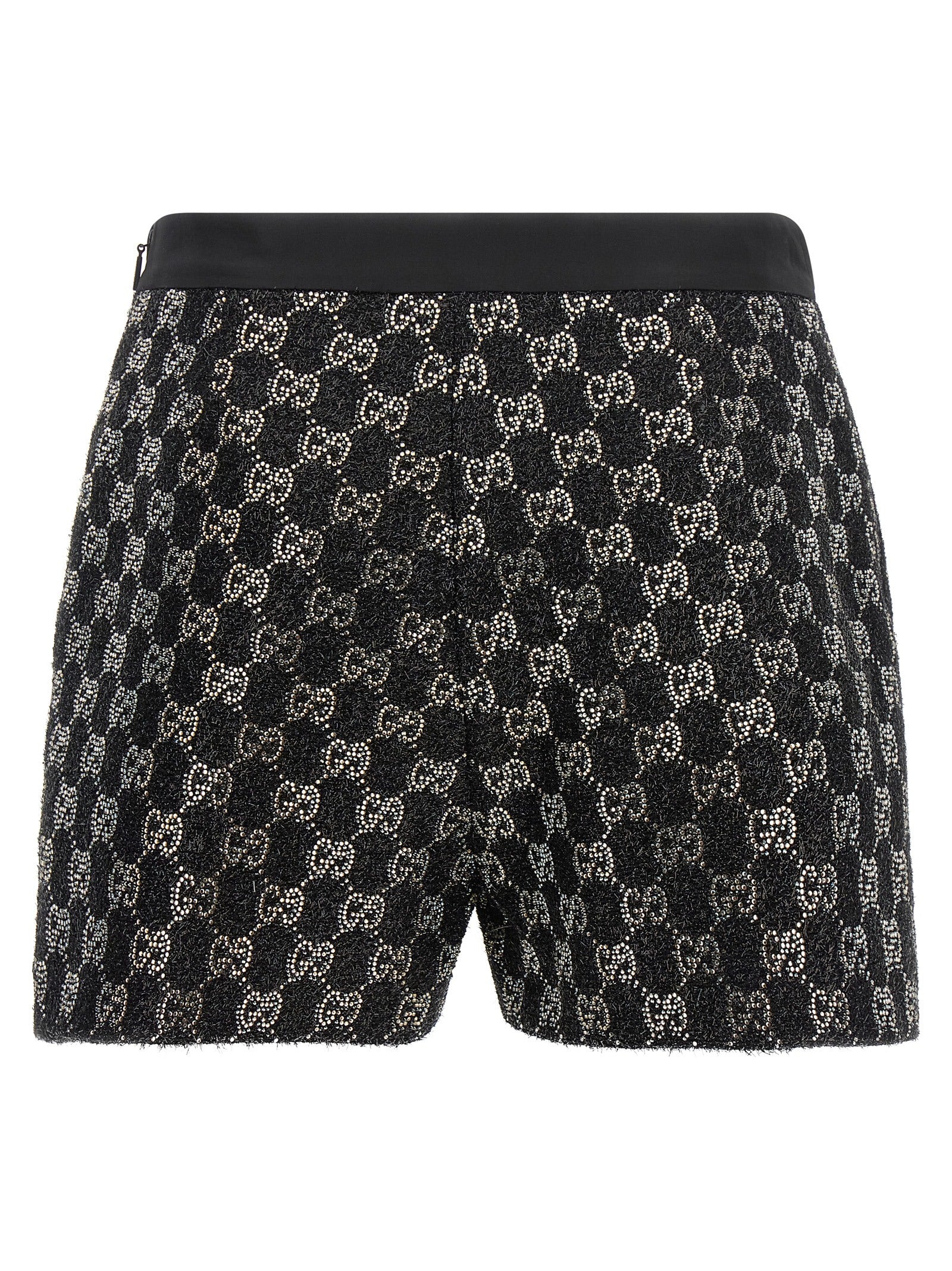 Black Viscose Short And Mini Shorts
