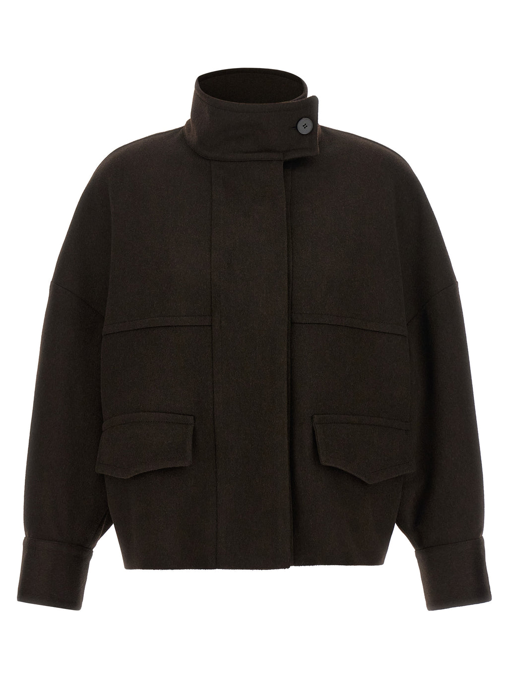 Brown Wool Bomber