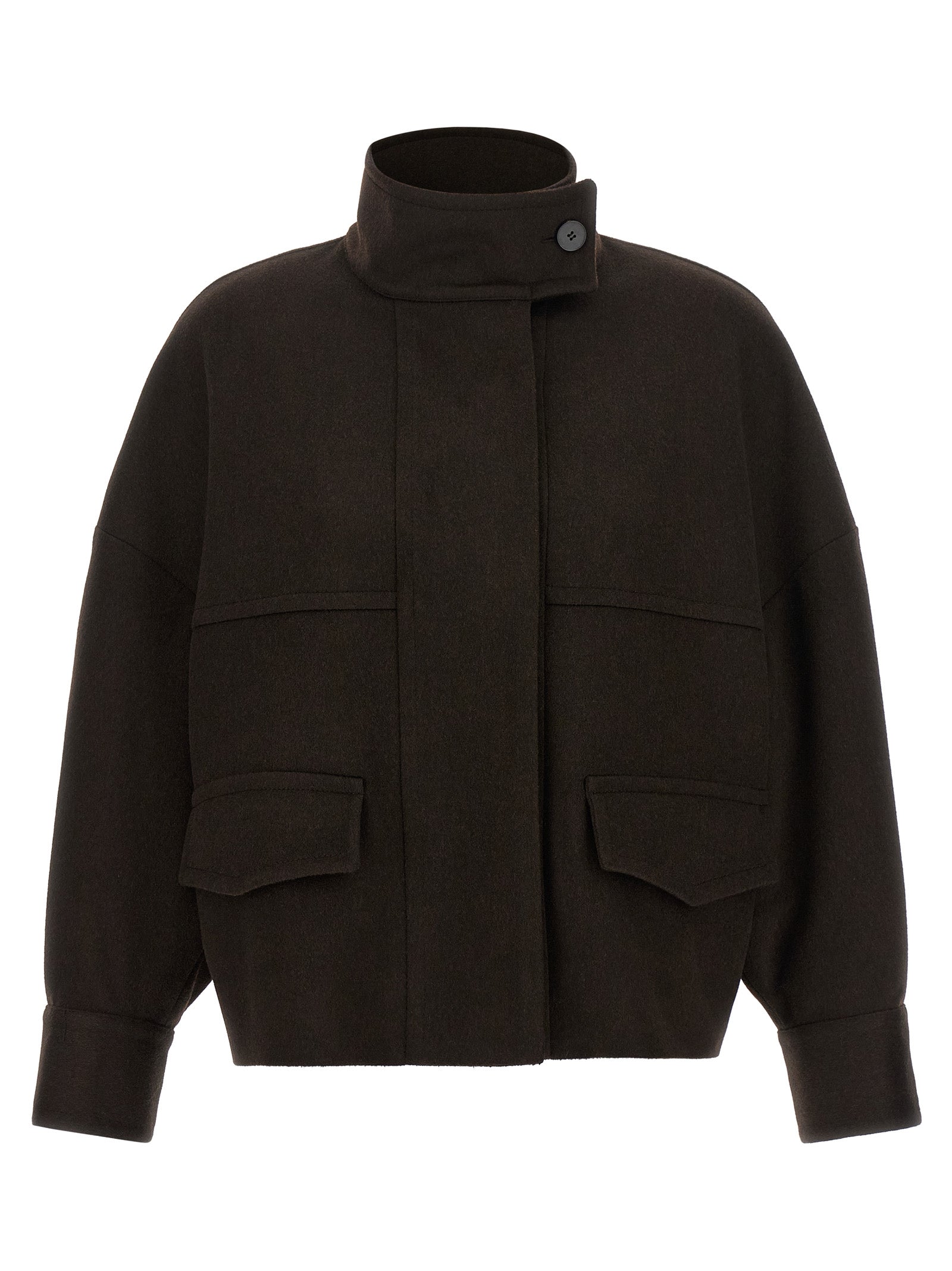 Brown Wool Bomber