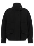 Black Wool Bomber