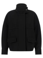 Black Wool Bomber
