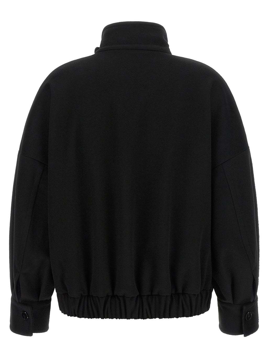Black Wool Bomber